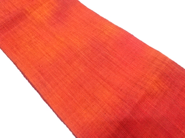 JAPANESE NAGOYA OBI / MAWATA TSUMUGI / BOKASHI PATTERN